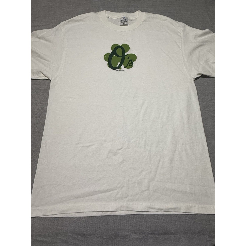 Baltimore Orioles Soft as a Grape Lucky O's large graphic tee 4 Leaf Clover MLB